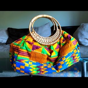 African Ankara print purse